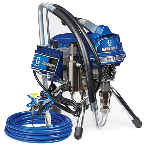 Graco Ultra Max II 490 PC Pro airless sprayer with hose and spray gun